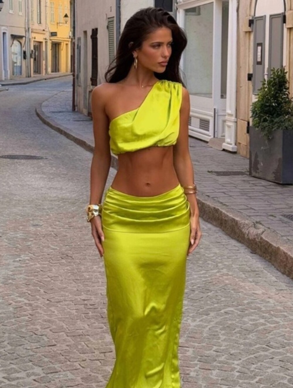 Outcast | Luccy Top Chartreuse Size S